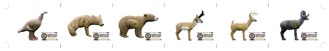 NASP 3-D Floor Stickers (incl 3 Strips of 6 Animals each Strip)