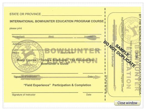 NBEF Instructor Certification Card