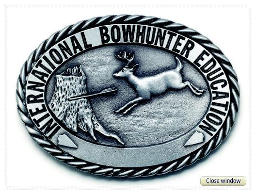 International Bowhunter Education Pewter Belt Buckle